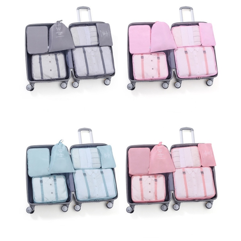 Bộ 6 Túi Đựng Đồ Du Lịch Chống Thấm Nước Chất Lượng Cao