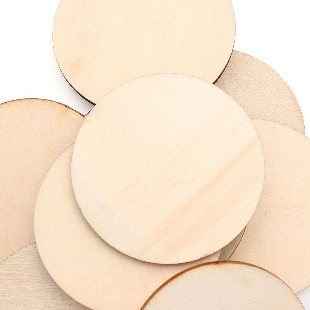 ANEMONE Lát Gỗ Tròn Chạm Khắc Trang Trí Nghệ Thuật / Giáng Sinh / Đám Cưới