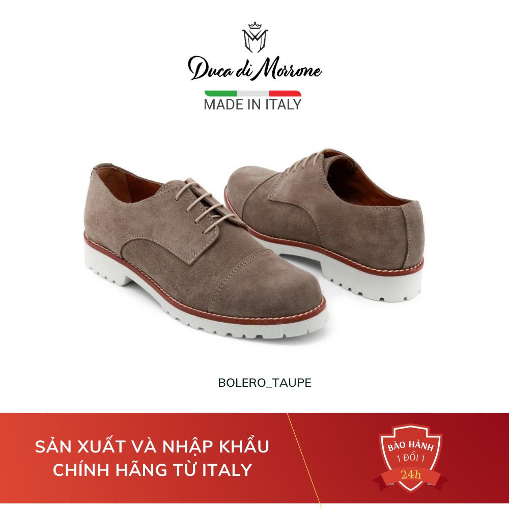 Giày Tây Derby Nam Công Sở Da Lộn Cao Cấp Đế Cao Su DUCA DI MORRONE Nhập Khẩu Chính Hãng Từ Ý - Made In Italy