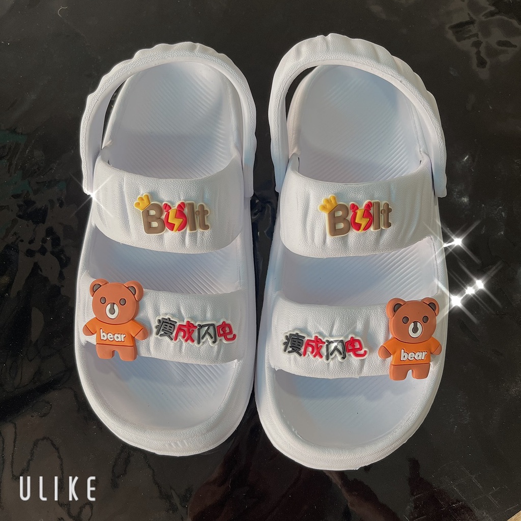 Dép Sandal Nữ, Dép Bánh Mì Có Quai Sau Cho Nữ Phong Cách Siêu Hot Trend Chất Cao Su Siêu Nhẹ(sz 40/41= chân 38/39)