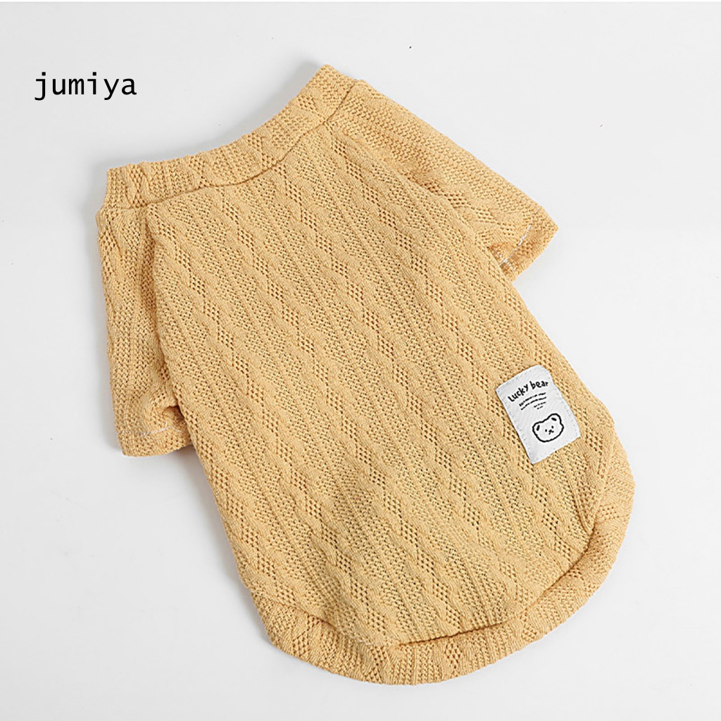 Judy Áo Sweater Màu Trơn Co Giãn Giữ Ấm Mùa Đông Cho Cún Cưng