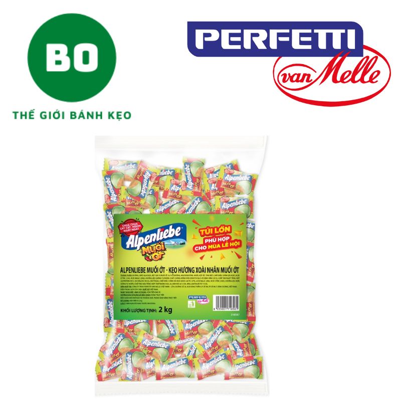 [TÚI 2KG] Kẹo Xoài Muối Ớt ALPENLIEBE (~690 VIÊN) - Caramel và Dâu