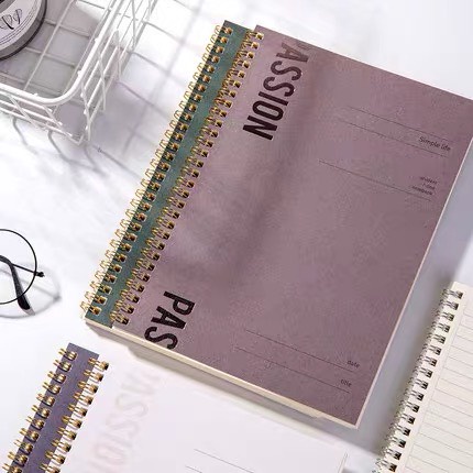 Sổ Tay Khổ A5 Xoắn Gáy DeLi 120 Trang Màu Ngẫu Nhiên Dài 210mm Rộng 148mm