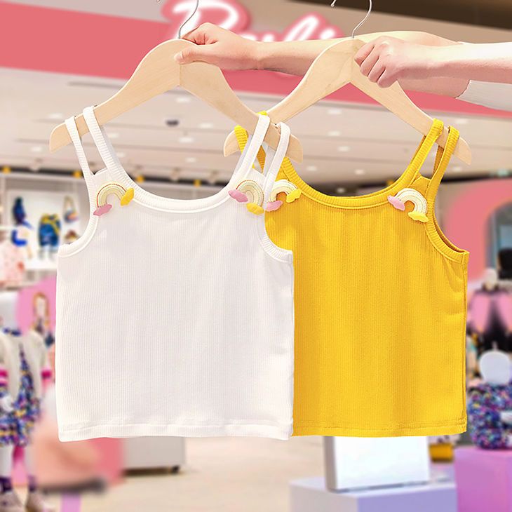 Áo Hai Dây Mỏng Thời Trang Mùa Hè 2022 Dễ Thương Cho Bé Gái