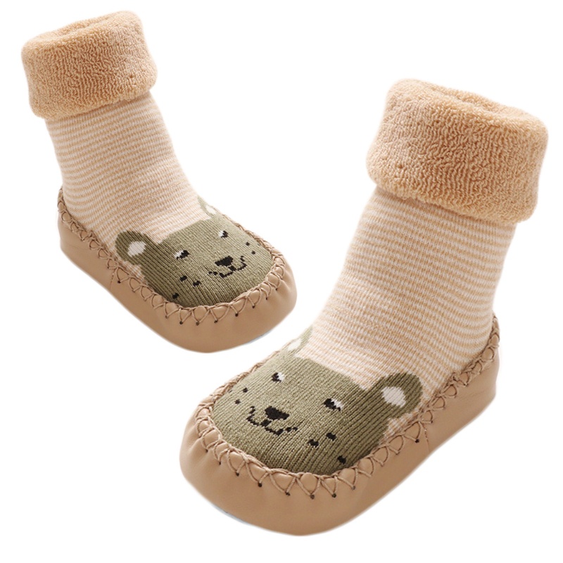 Vớ Chống Trượt Dày Dặn In Họa Tiết Hoạt Hình Dễ Thương Thời Trang Thu Đông Cho Bé