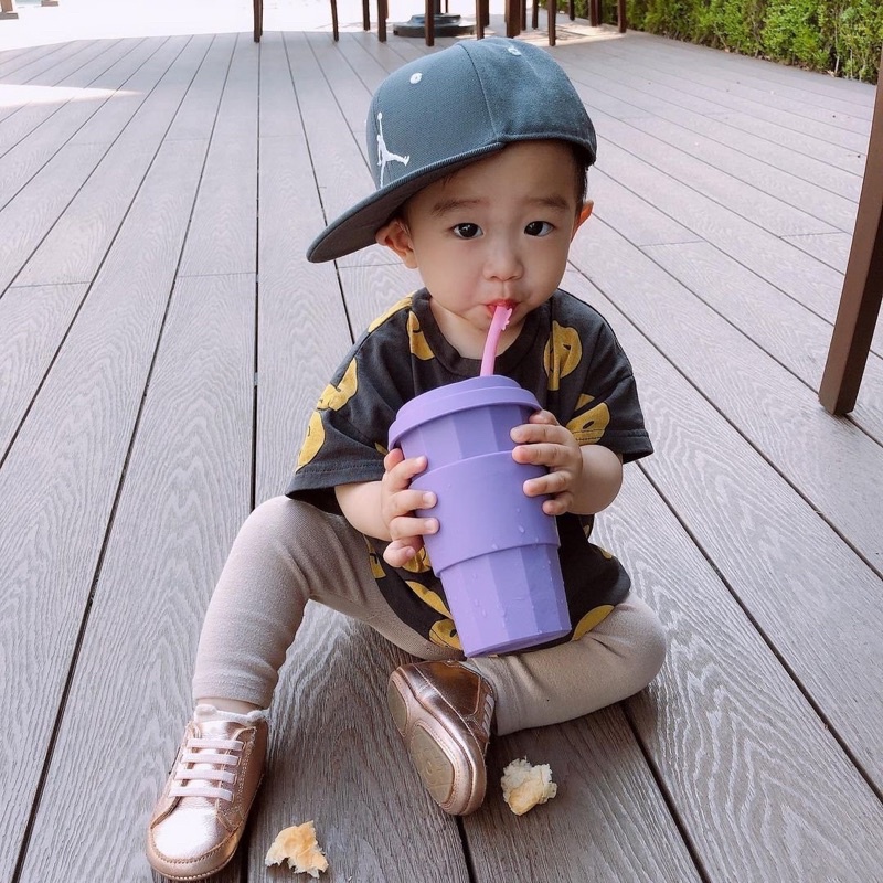 Set ống hút silicone siêu mềm Eeeek Nội địa Hàn Quốc cho bé