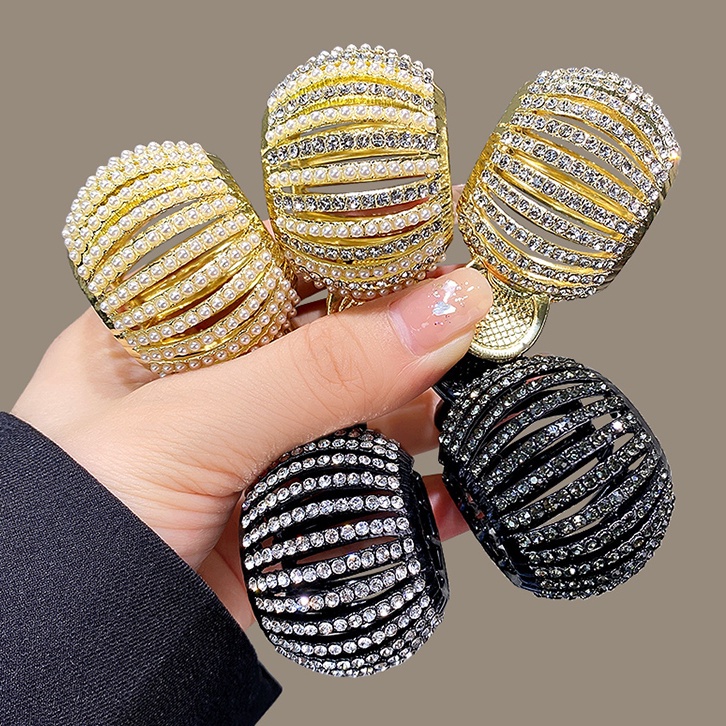 Kẹp Tóc Kim Loại Đính Đá Lấp Lánh Thời Trang Cho Nữ