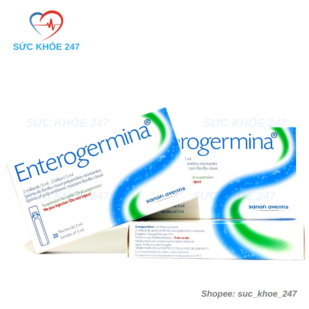 Men Vi Sinh Ống Enterogermina - Giúp Cân Bằng Hệ Đường Ruột, Nhập Khẩu Từ Italy Hộp 20 Ống