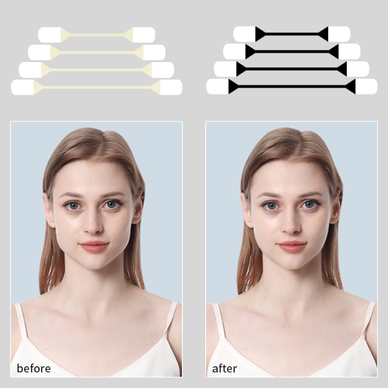 Set 4 Miếng Dán Nâng Cơ Mặt Tạo Cằm Chữ V Vô Hình Tiện Dụng