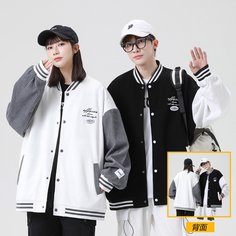 Áo khoác nỉ Nam Nữ phối tay NI001, Áo bomber phối đồ cực dễ phong cách trẻ trung cá tính