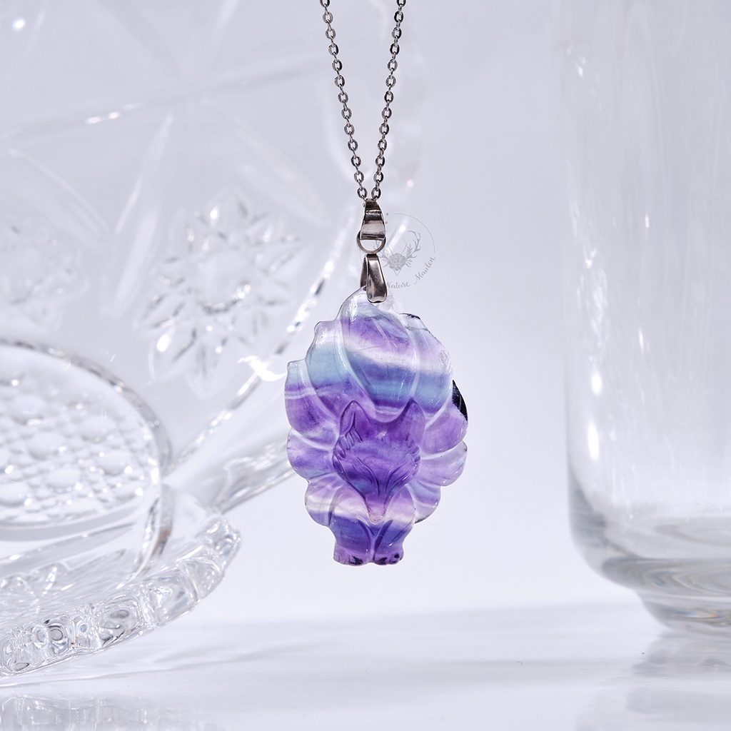 Mặt Đá Hồ Ly Đá Fluorite Đa Sắc Thiên Nhiên