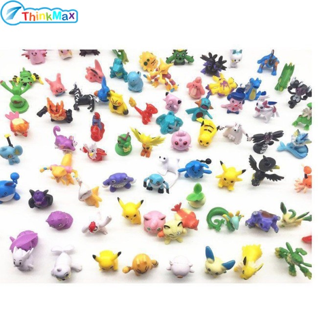 Thinkmax Set 24 mô hình đồ chơi THINKMAX nhân vật hoạt hình Pokemon dễ thương để trưng bày trang trí 2-3cm