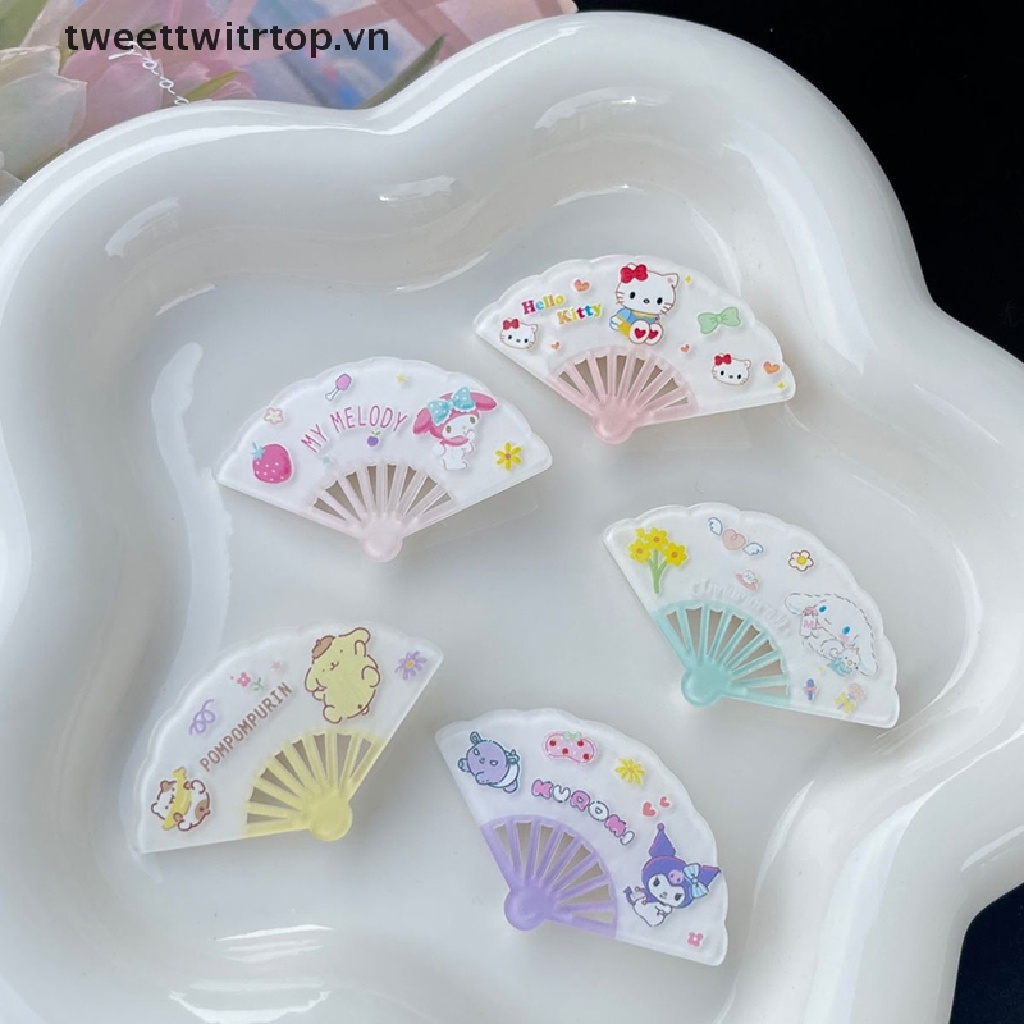 Set 5 Quạt Mini Hình Động Vật Hoạt Hình Trang Trí Nội Thất Nhà Búp Bê