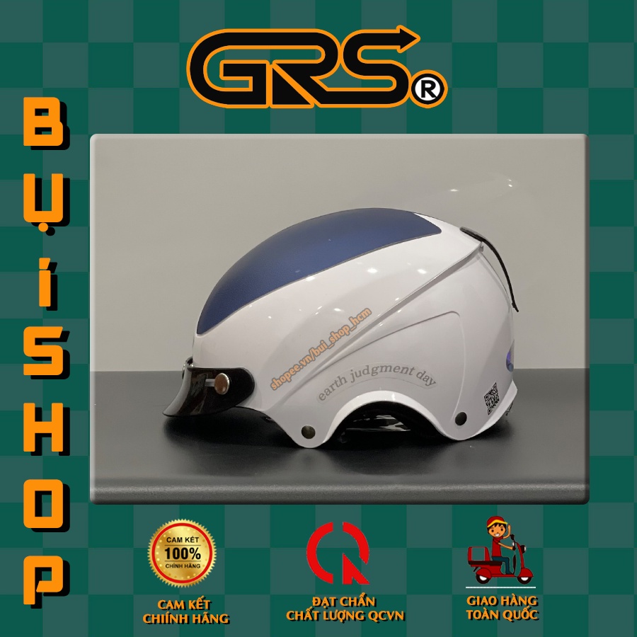THANH LÝ Mũ bảo hiểm nửa đầu GRS 101 E - Nón sơn tĩnh điện acer siêu bền màu 1/2 sử dụng 100% công nghệ Đài Loan