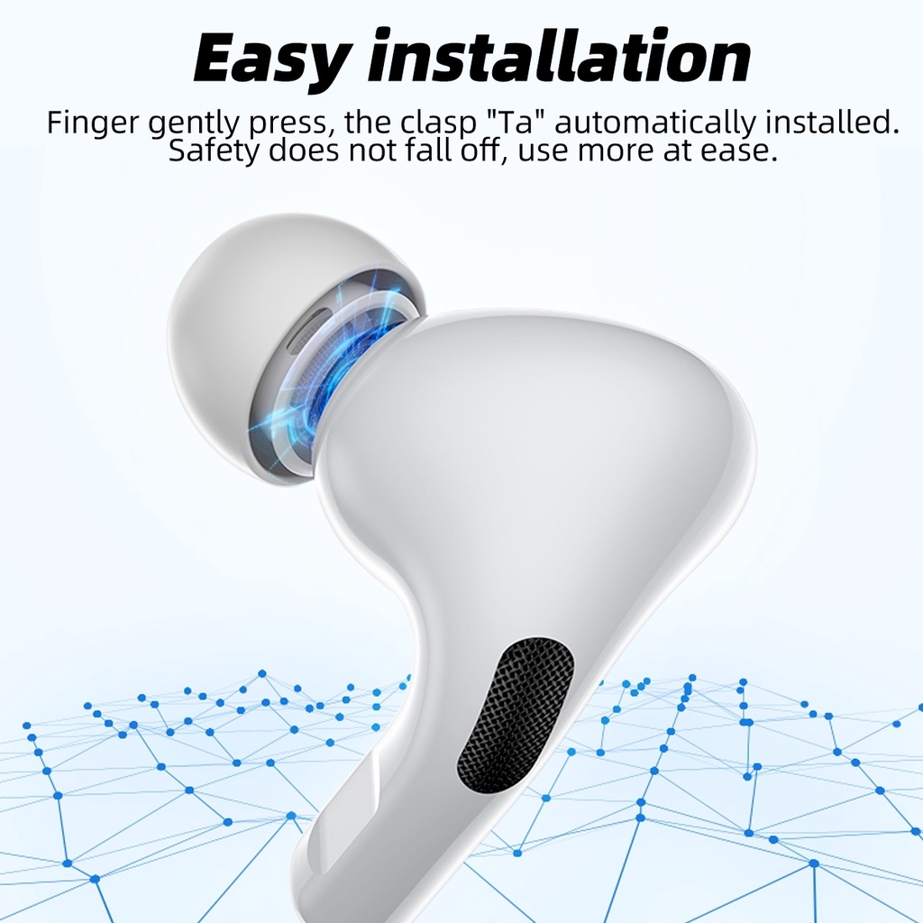Cặp đầu bọc tai nghe FONKEN bằng silicon mềm thích hợp cho Apple Airpods Pro / Pro 2