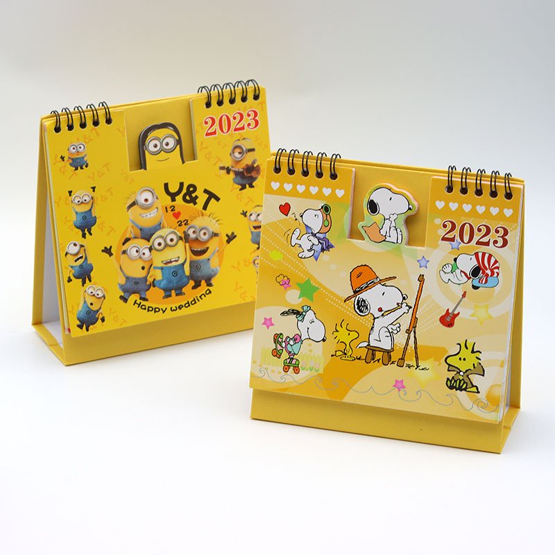 2023 Lịch Để Bàn 2023 Vuông Mặt Sau Dùng Ghi Chú Tiện Lợi Tặng Kèm Sticker Dán