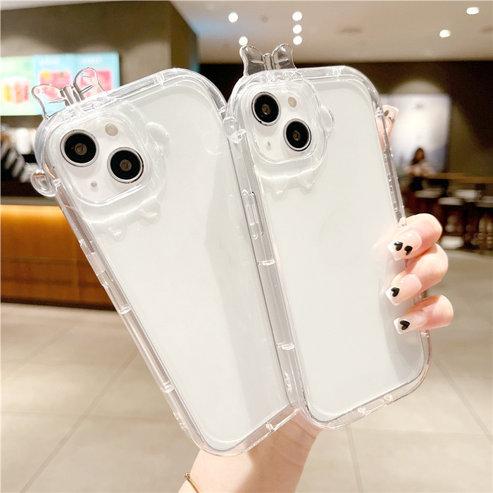 Ốp lưng iphone camera nơ trơn trong suốt 6/6plus/6s/6splus/7/7plus/8/8plus/x/xs/11/12/13/14/pro/max/promax/plus | BigBuy360 - bigbuy360.vn