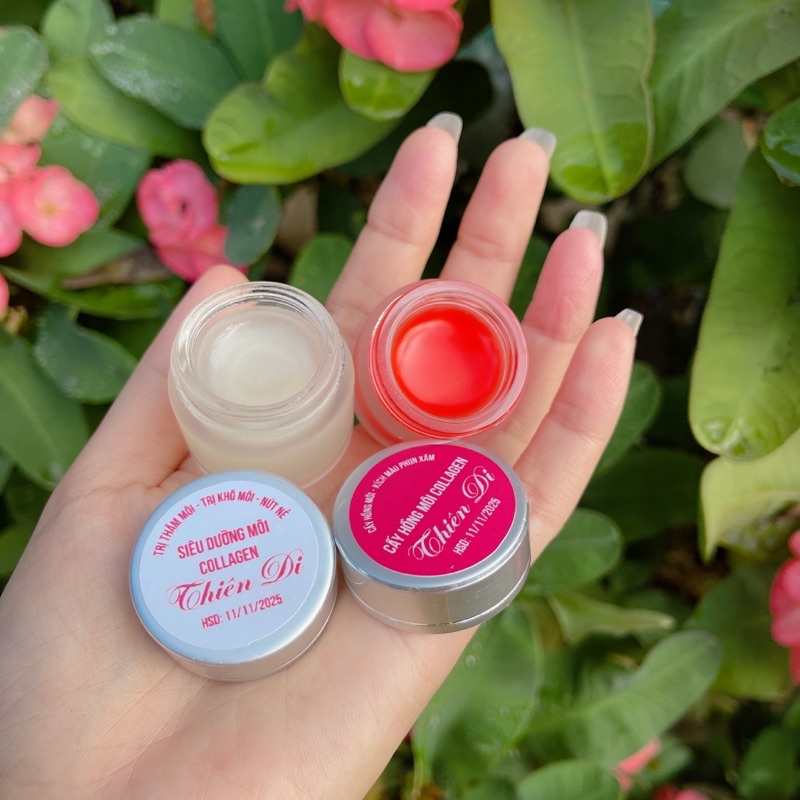 Combo Dưỡng Cấy Màu Môi Tế Bào Gốc Thiên Di Tẩy Thâm Môi Cấy Hồng Môi Tự Nhiên Kích Màu Phun Xăm