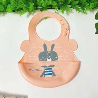 Yếm silicon cho bé in hình cute