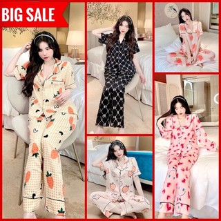 Đồ bộ pijama nữ đồ mặc nhà chất mango mềm mịn siêu xinh freesize 40-60kg