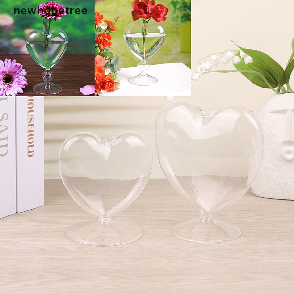 Bình Hoa Thủy Tinh Hình Trái Tim Sáng Tạo Phong Cách Hàn Quốc Dùng Làm Đạo Cụ Chụp Ảnh Trang Trí