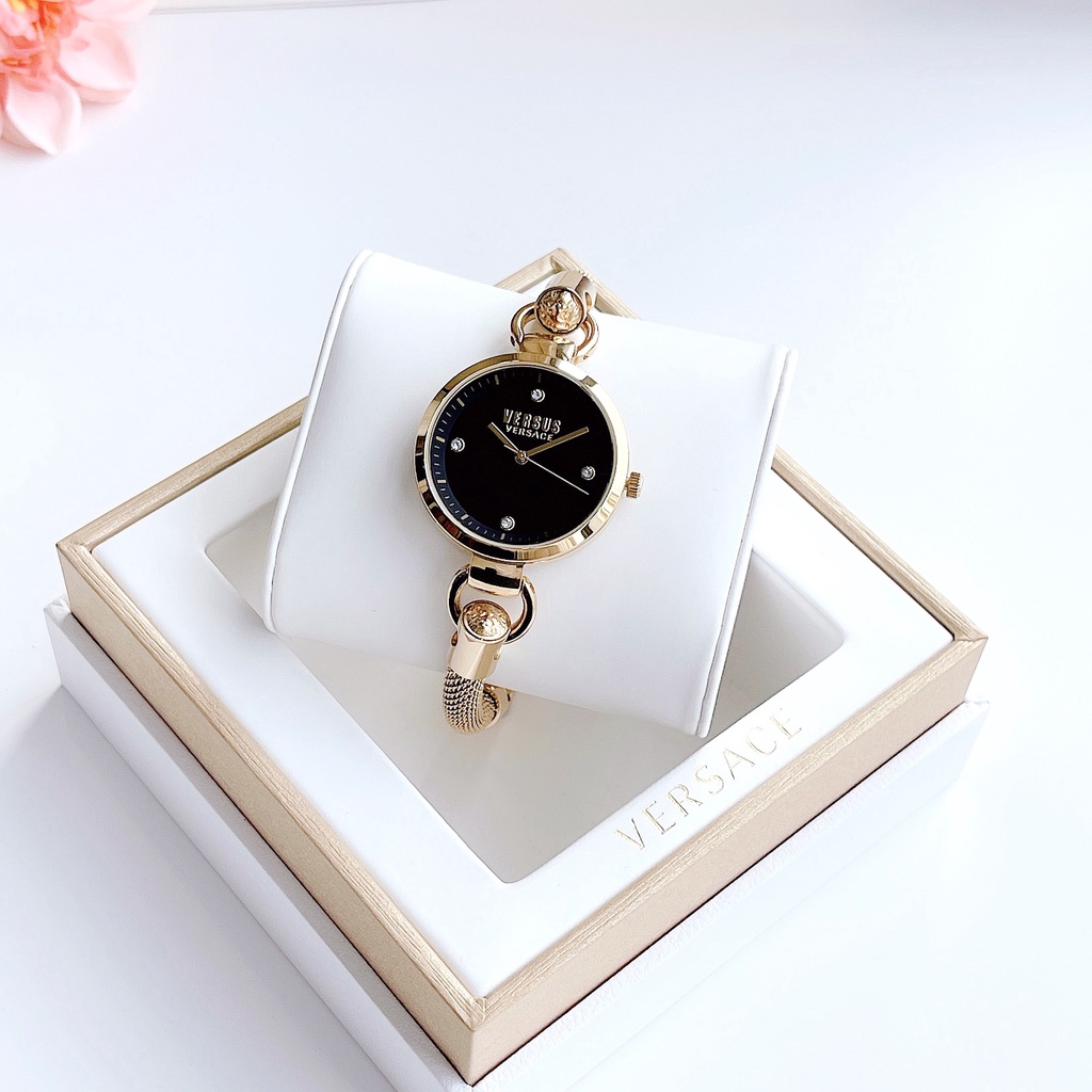 Đồng hồ nữ dây thép Versus By Versace Roslyn Black Dial