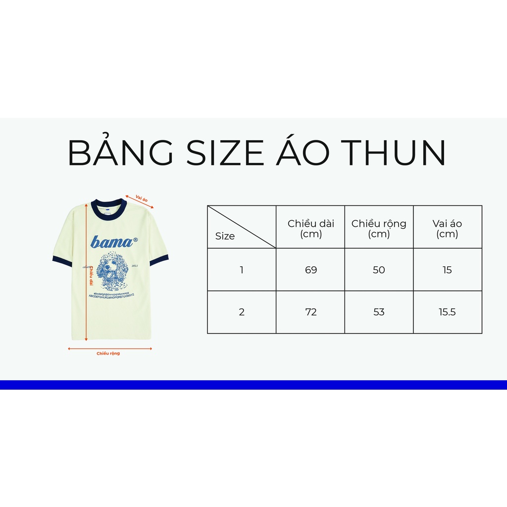 Áo thun BAMA Pet Ringer Tee - Blue Navie