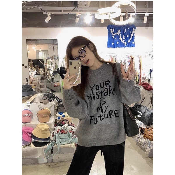 Áo len chữ your 9126