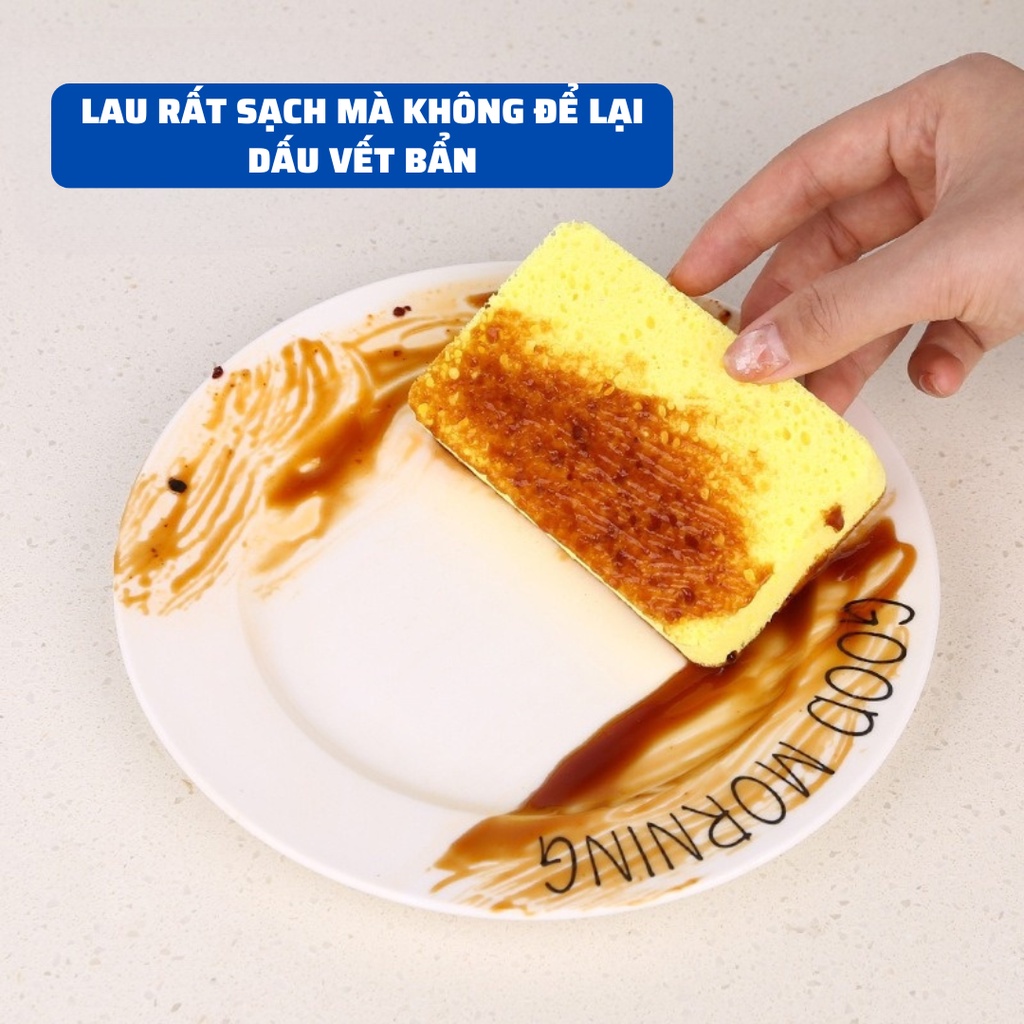 Miếng cọ rửa bát chén siêu thấm hút, Làm Sạch Vết Bẩn Nhanh Chóng Được Làm Từ Bột Gỗ Tự Nhiên Nên Rất An Toàn K203