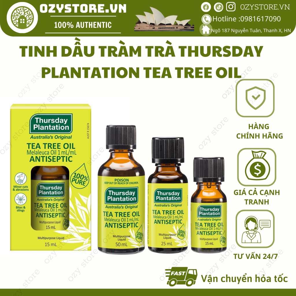 Tinh dầu tràm trà Thursday Plantation Tea tree oil hàng Úc có bill
