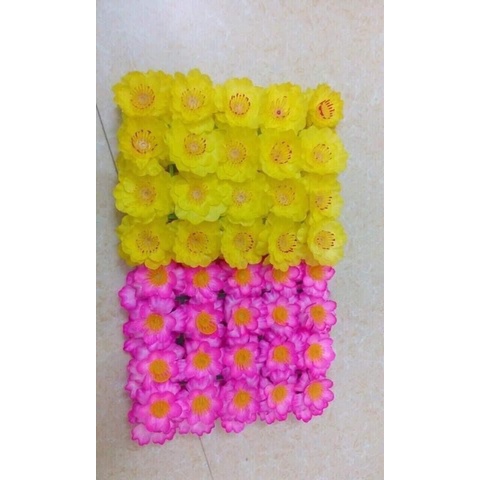 Hoa đào, Hoa mai giả trang trí tết 36 bông 1 gói