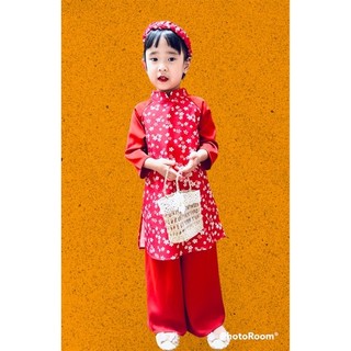 áo dài hoa cho mẹ và bé gái