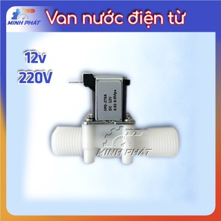 Van nước điện từ 12V 220v ren ngoài 21mm