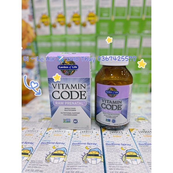 Vitamin tổng hợp cho bà bầu Vitamin Code Raw Prenatal Garden Of Life của Mỹ