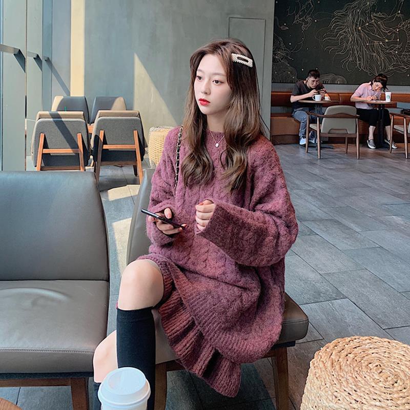 Set Áo Thun Tay Lỡ Cổ Tròn + Chân Váy Xòe Thời Trang Nữ