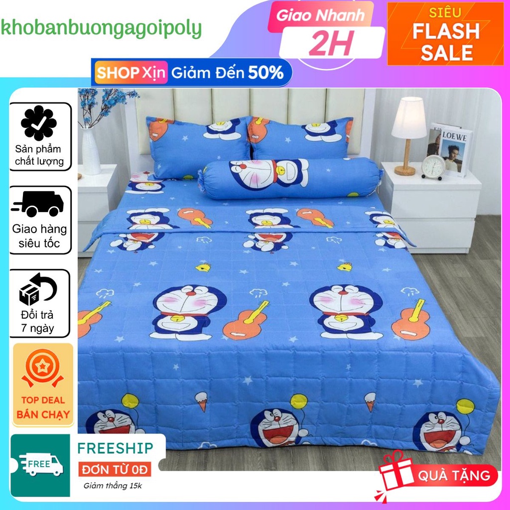 {Xả Lỗ}  Drap Ga trải giường 1m2x2m,được chọn mẫu, doremon đàn