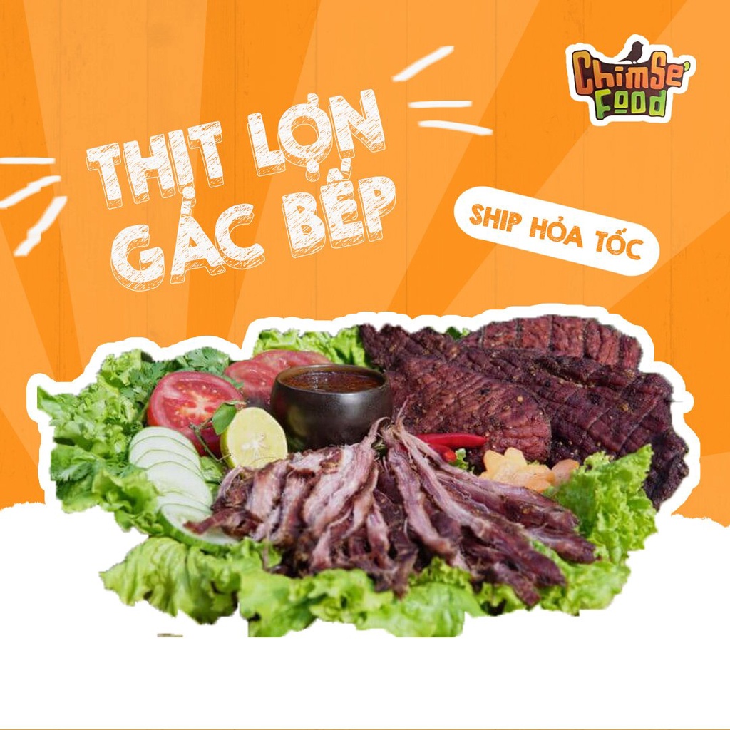 Thịt Lợn Gác Bếp Gói 500g Hương Vị Tây Bắc Chim Sẻ Food