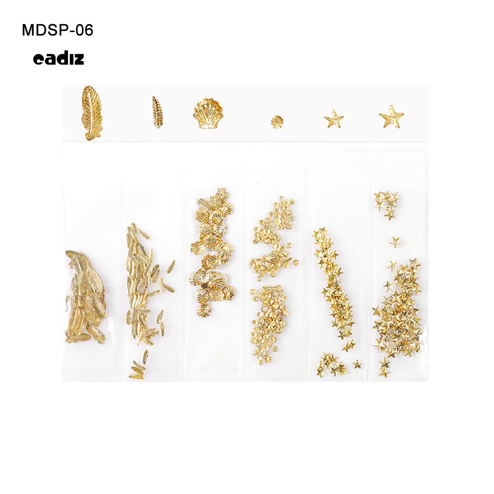 Hộp Phụ Kiện Đinh Tán Kim Loại Hình Trăng Sao Trang Trí Móng Nghệ Thuật