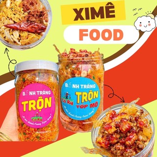Bánh tráng sợi trộn hũ thập cẩm Bánh tráng tóp mỡ ăn là ghiền Xime food