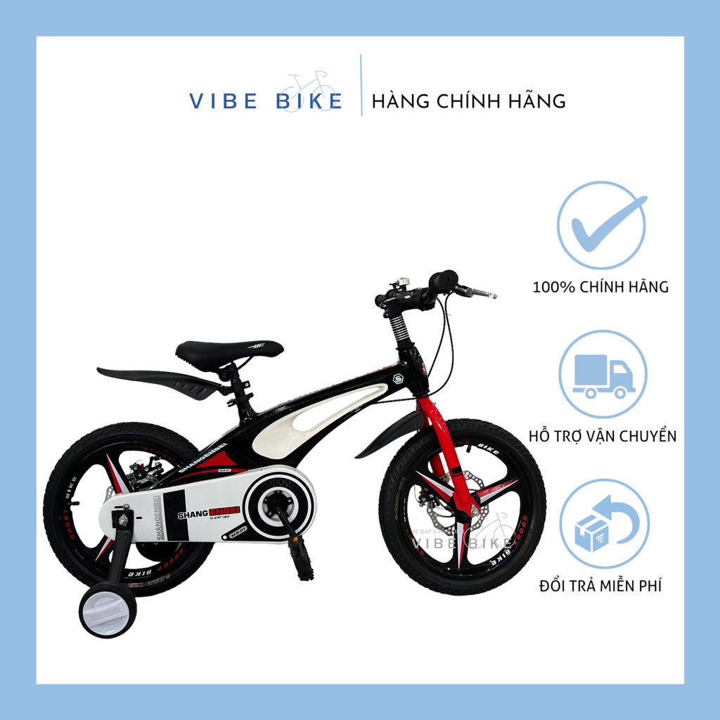 Xe đạp trẻ em từ 4 đến 8 tuổi size 16 Shangenbei cao cấp khung nhôm nhẹ, xe thể thao bé trai bé gái