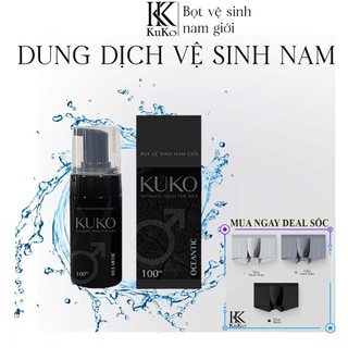 Bọt vệ sinh nam giới Kuko Dung dịch vệ sinh nam tạo bọt hương nước hoa , làm mát tức thì dung tích 100ml