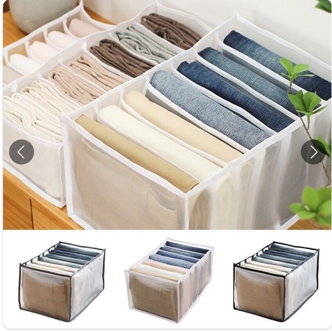 Hộp Đựng Đồ Lót 7 ,9 ngan, Tất Vớ, Quần Áo Chia Ngăn Bằng Vải Tiện Dụng nhiều ngăn tiện lợi