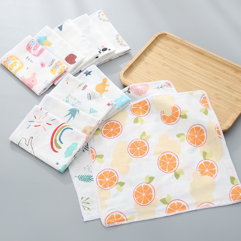 Khăn sữa sợi tre cho bé 🌈 GIÁ SỈ 🌈 Khăn sữa sợi tre 4 lớp (set 5 chiếc)