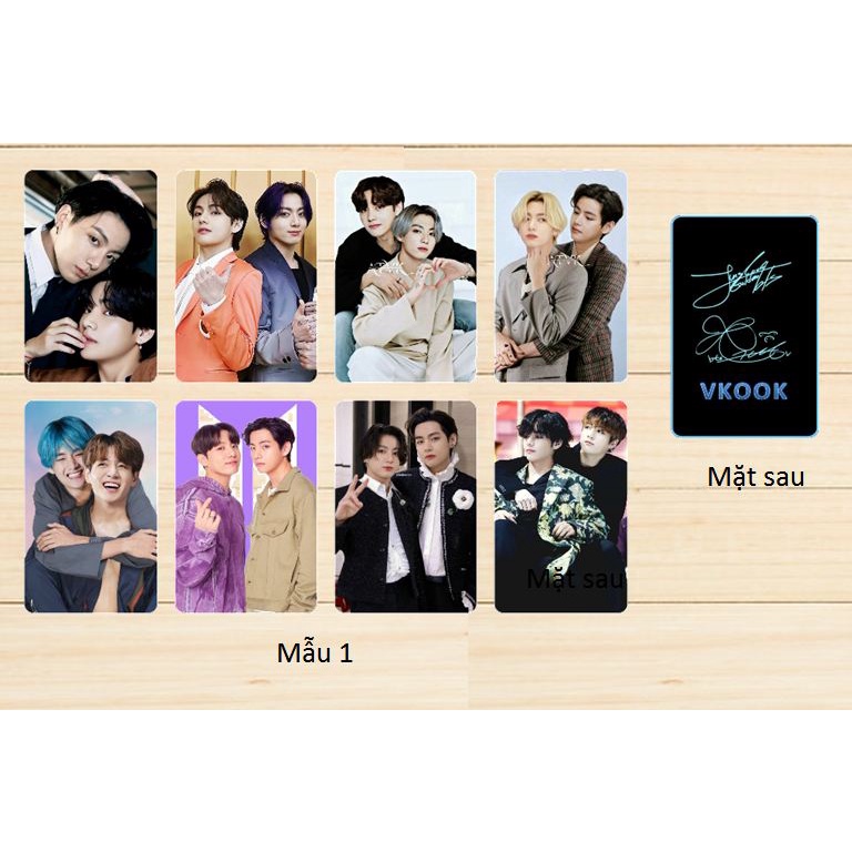 Sét 8 card bo góc couple BTS 2 mặt