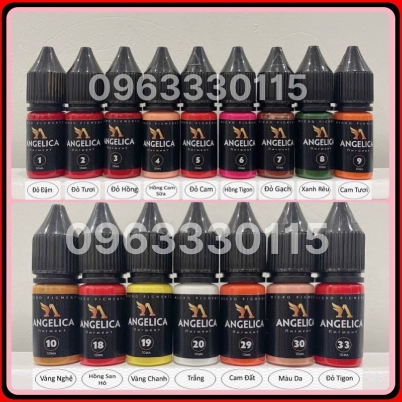 Mực angelica tem đen