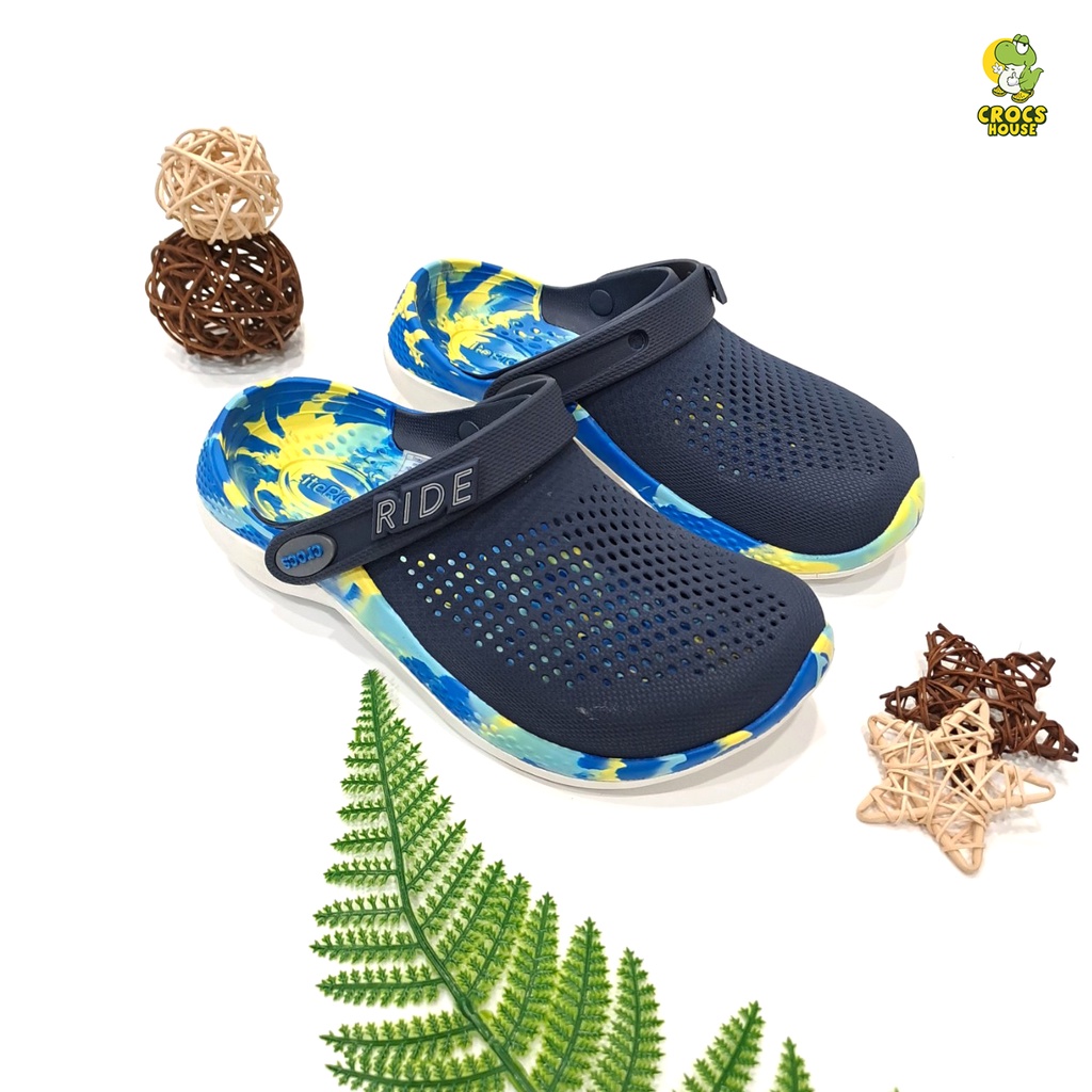 Dép cross literide clog 360 camo loang nam nữ cao cấp, dép sục cross literide 360 phun sơn unisex tặng jibbitz Nhacasau