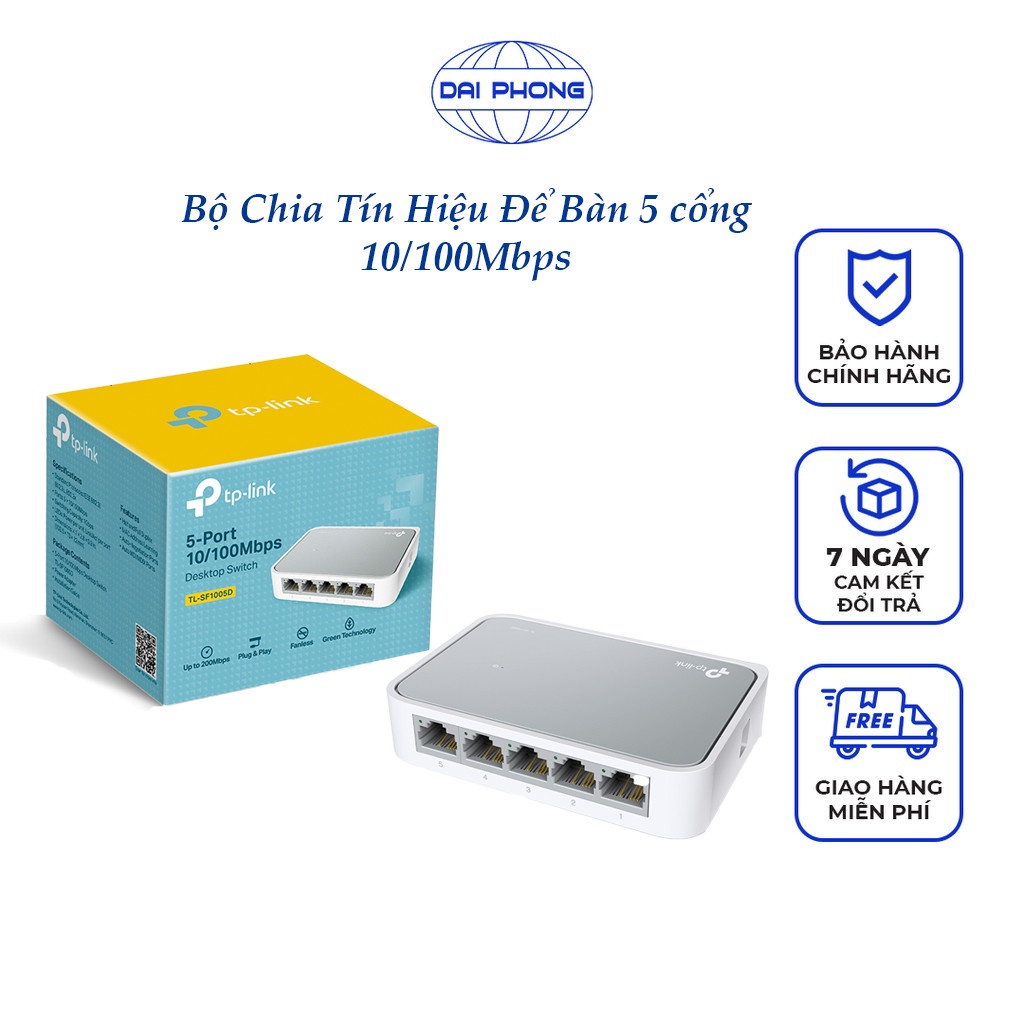 Bộ chia mạng Tplink 5 cổng - Switch TP-Link SF 1005D 5-Port 10/100Mbps