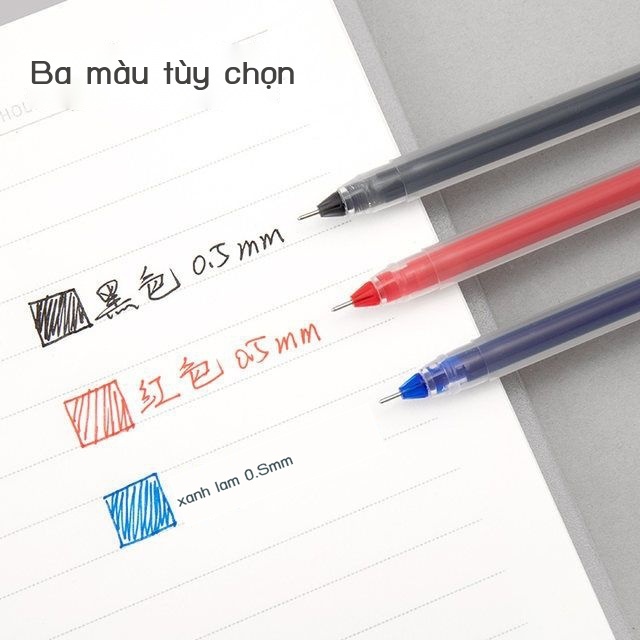 Bút bi gel viết mực đều nét chữ đẹp 0.5mm học sinh ôn thi chấm hỏi văn phòng chuyên dụng