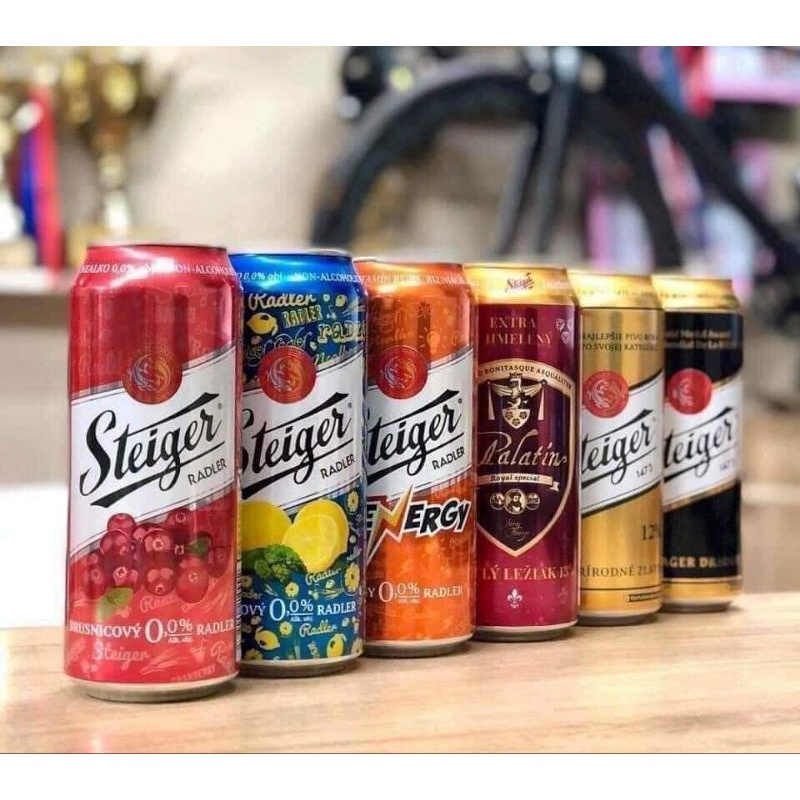 Bia Tiệp Steiger lon lẻ 500ml mix vị date 2024