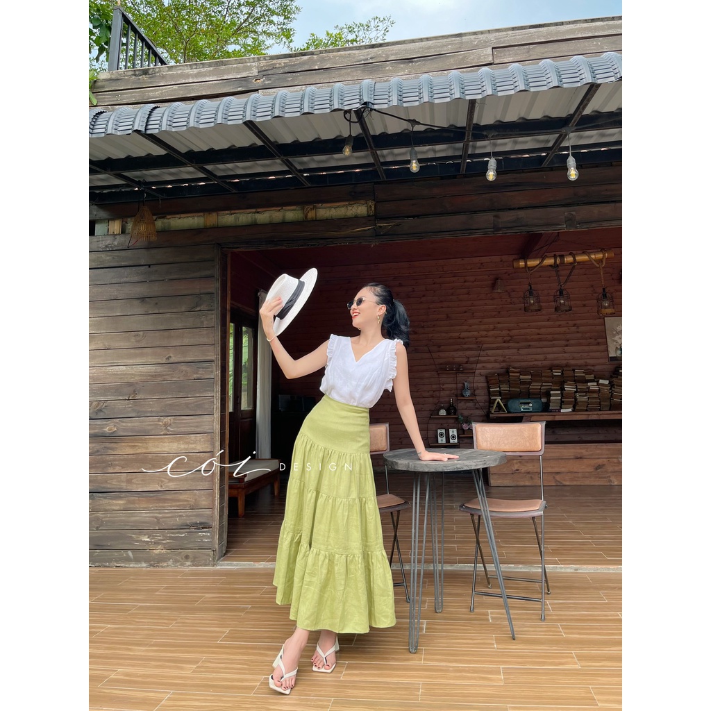 Chân Váy Tầng Linen Cói Design